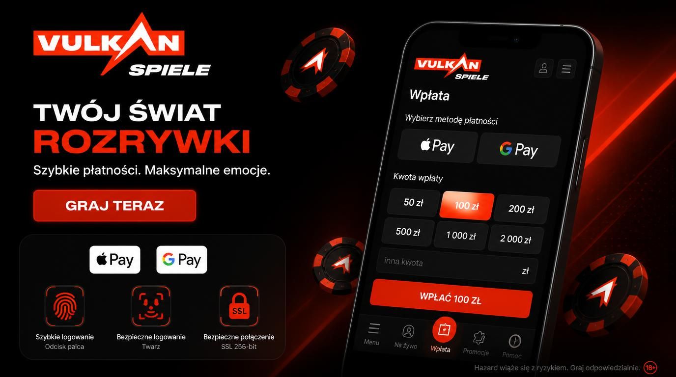 Interfejs kasyna z metodami mobilnymi zabezpieczonymi, SSL, Apple Pay i Google Pay